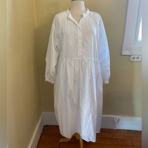 H&M White Cotton Shirt Dress